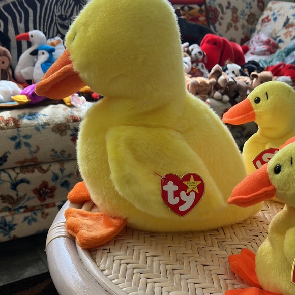 1993 AND 1995 TY BEANIE BUDDY QUACKERS & 2 BEANIE BABY QUACKERS - Picture 3 of 17